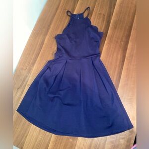 Charlotte Russe Scalloped Neck Line Blue Dress
